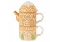 Tea For One Gingerbread House 550 Ml / 450 Ml Brown Ceramic - 19*12*23 cm / 550 ml / 450 ml Clayre & Eef