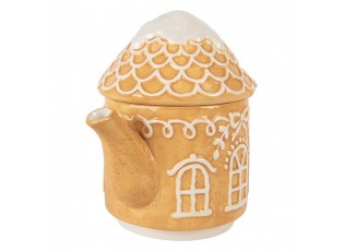 Tea For One Gingerbread House 550 Ml / 450 Ml Brown Ceramic - 19*12*23 cm / 550 ml / 450 ml