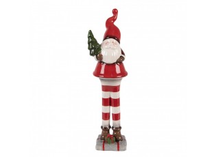 Christmas Decoration Figurine Santa Claus 30 Cm Red White Ceramic - 9.0 cm