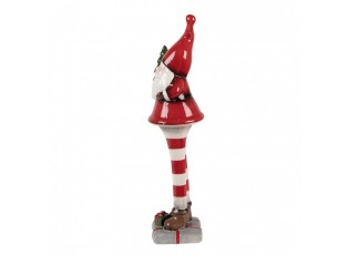 Christmas Decoration Figurine Santa Claus 30 Cm Red White Ceramic - 9.0 cm