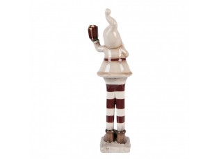 Béžová keramická dekorace Santa Claus ChrisMs - 9*8*30 cm