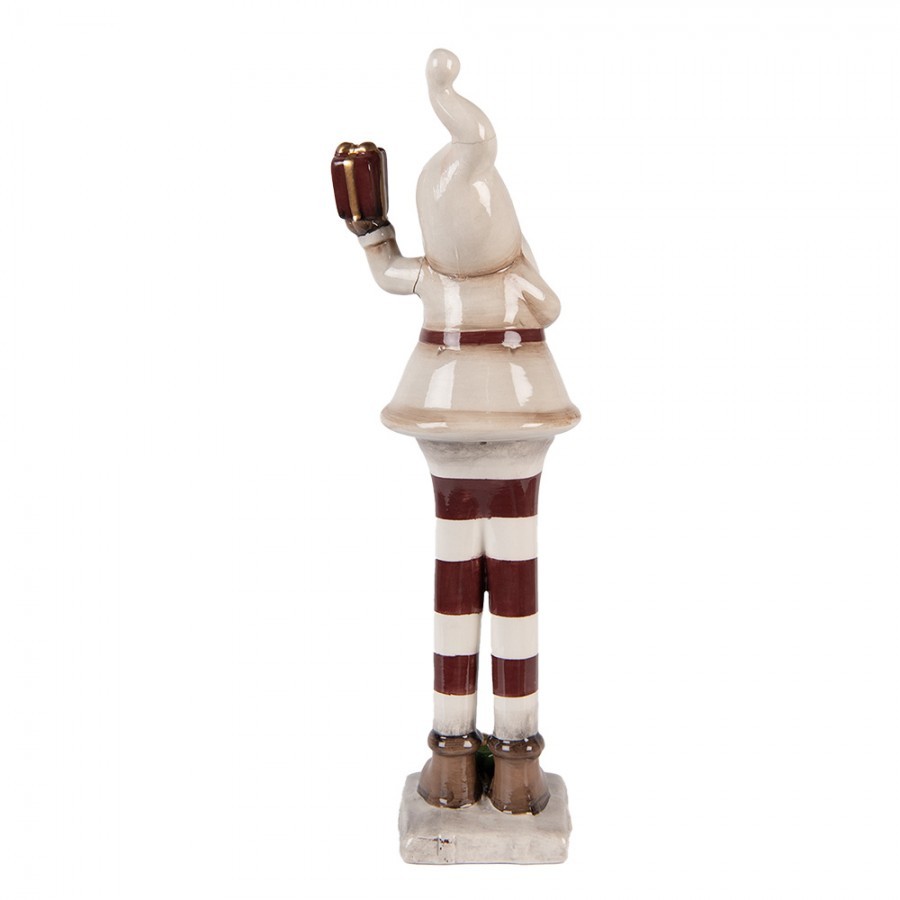 Béžová keramická dekorace Santa Claus ChrisMs - 9*8*30 cm