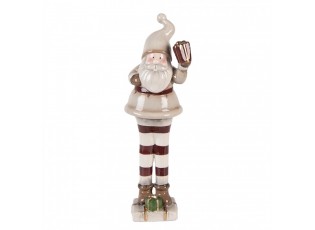 Béžová keramická dekorace Santa Claus ChrisMs - 8*7*23 cm
