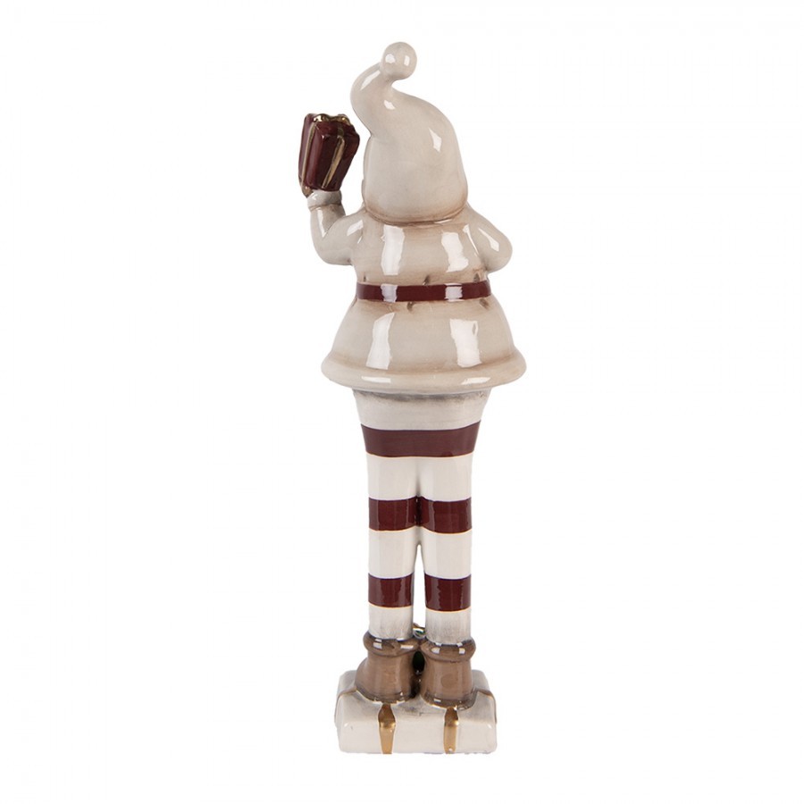 Béžová keramická dekorace Santa Claus ChrisMs - 8*7*23 cm