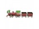 Červená kovová dekorace vláček Christmas Train - 168*30*47 cm Clayre & Eef