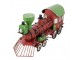 Červená kovová dekorace vláček Christmas Train - 168*30*47 cm Clayre & Eef