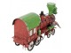 Červená kovová dekorace vláček Christmas Train - 168*30*47 cm Clayre & Eef