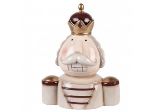 Béžová keramická dekorace Louskáček Nutcracker - 17*12*23 cm