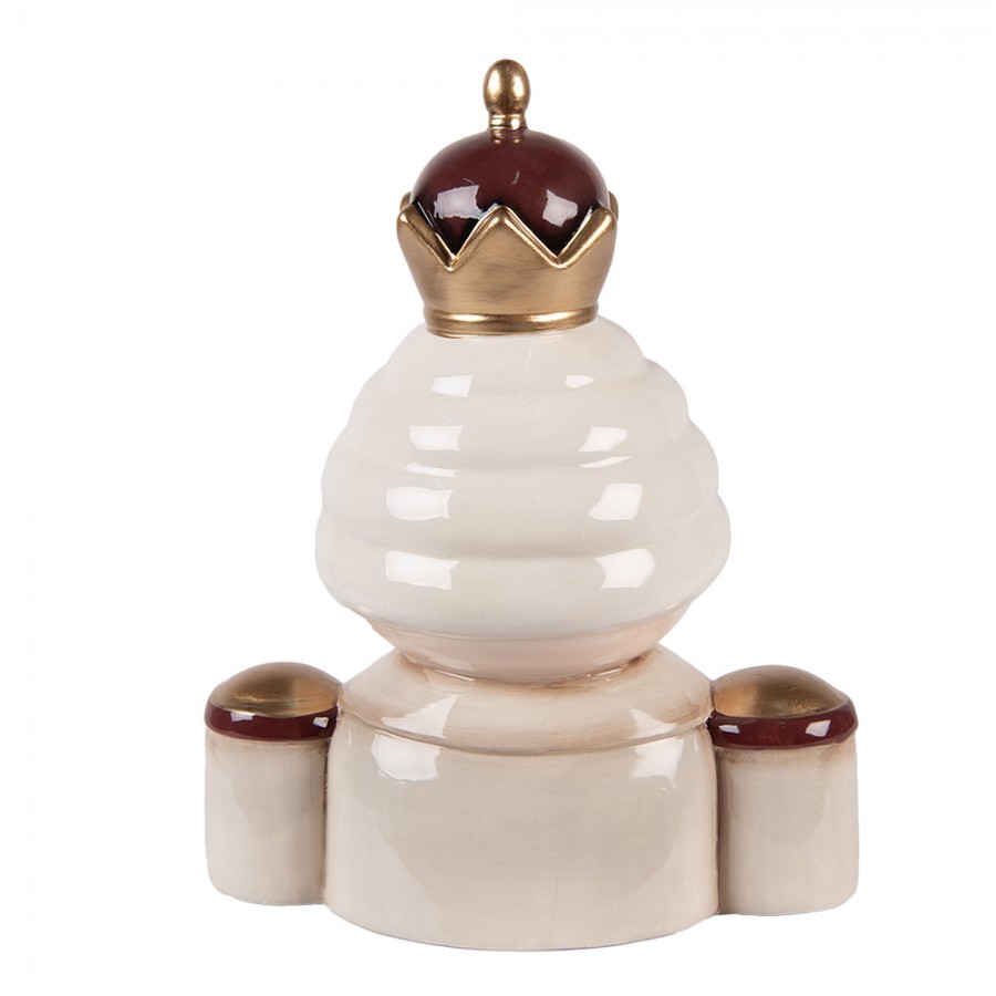 Béžová keramická dekorace Louskáček Nutcracker ChrisMs - 17*12*23 cm