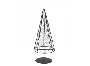 Černý antik kovový drátěný vánoční stromek Tree - Ø 14*34 cm