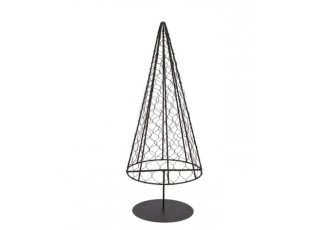 Černý antik kovový drátěný vánoční stromek Tree - Ø 18*47 cm