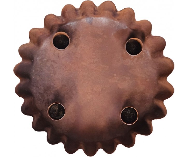 Rezavý antik kovový svícen na 4 úzké svíčky Coppi - Ø 22*4cm Ostatní