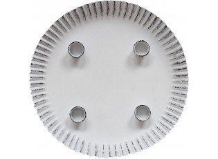 Bílý antik kovový svícen na 4 úzké svíčky Willio - Ø 25*4cm
