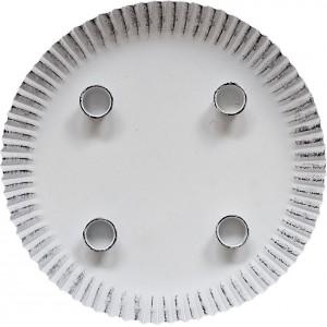 Bílý antik kovový svícen na 4 úzké svíčky Willio - Ø 25*4cm