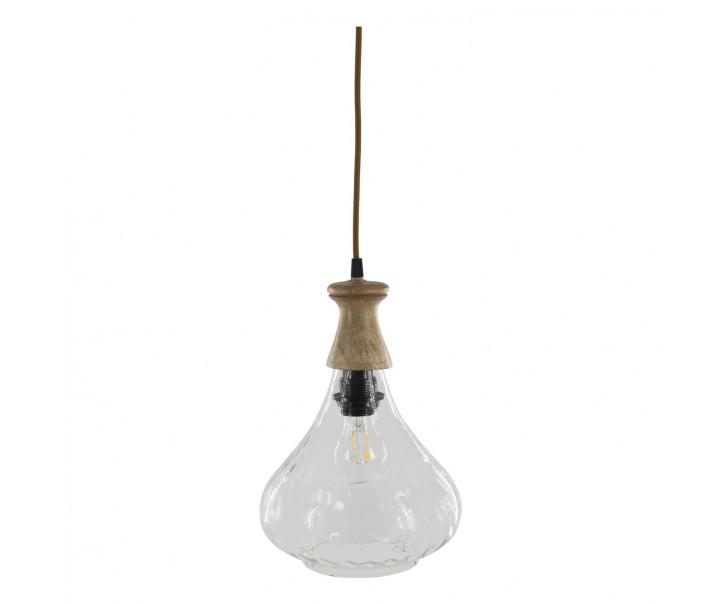 Závěsné skleněné světlo Mirabelle - Ø 21*31 cm Chic Antique