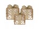 Christmas Decoration With LED Lighting Gift 25 / 20 / 15 Cm Gold Colored Metal - (3) 25*25*30 / 20*20*24 / 15*15*17 cm / 6*AA Clayre & Eef