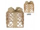 Christmas Decoration With LED Lighting Gift 25 / 20 / 15 Cm Gold Colored Metal - (3) 25*25*30 / 20*20*24 / 15*15*17 cm / 6*AA Clayre & Eef