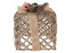 Set 3ks champagne svítící LED dárek - 25*25*30 / 20*20*24 / 15*15*17 cm / 6*AA Clayre & Eef