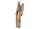 Zlatá antik kovová dekorace anděl Christmas Angel - 20*16*52 cm Clayre & Eef