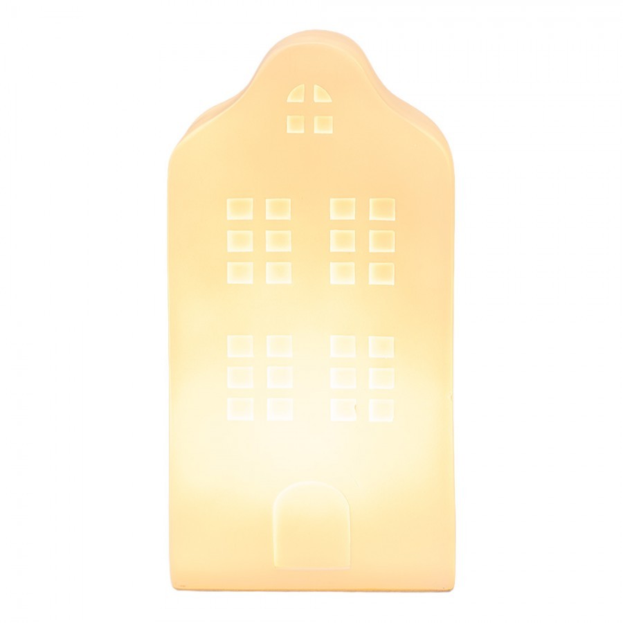 Kids Night Light House LED 8x9x17 Cm White Plastic - LED 10*9*18 cm