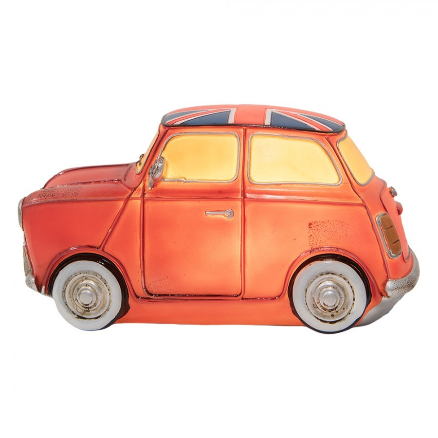 Dětská stolní LED lampička červené auto Fiat - 23*14*12 cm