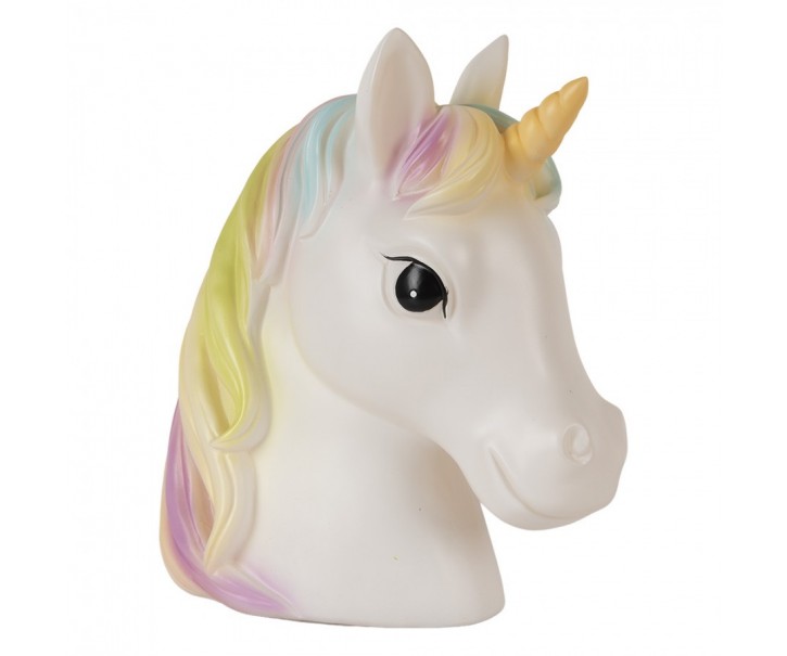 Dětská stolní LED lampička bílý jednorožec Unicorn - 22*14*24 cm Clayre & Eef