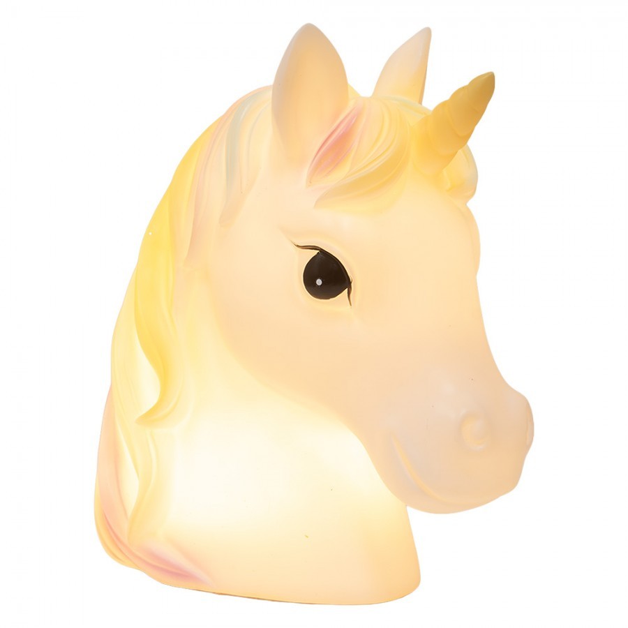Dětská stolní LED lampička bílý jednorožec Unicorn - 22*14*24 cm