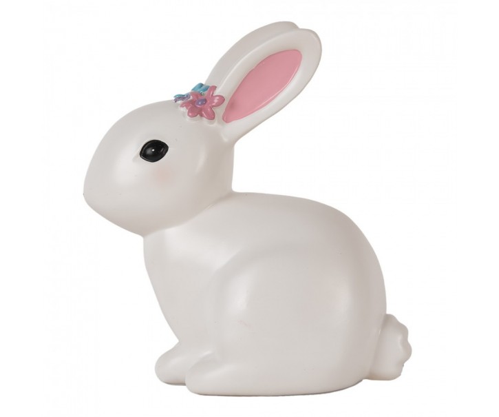 Dětská stolní LED lampička bílý králíček Rabbi - 21*13*22 cm Clayre & Eef