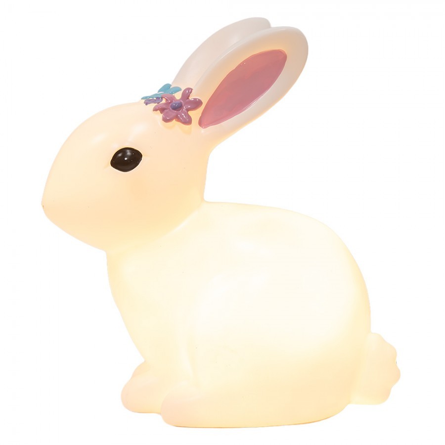 Dětská stolní LED lampička bílý králíček Rabbi - 21*13*22 cm