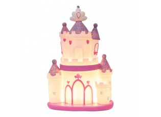 Dětská stolní LED lampička růžový zámek Castle - 23*16*35 cm