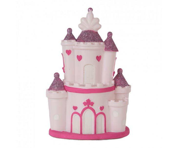 Dětská stolní LED lampička růžový zámek Castle - 16*11*24 cm Clayre & Eef