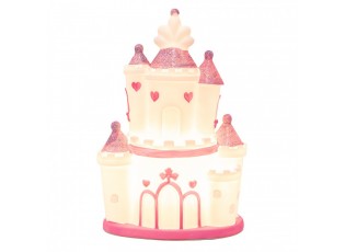 Dětská stolní LED lampička růžový zámek Castle - 16*11*24 cm