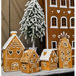 Perníková LED chaloupka Gingerbread Cott - 8*6*11 cm