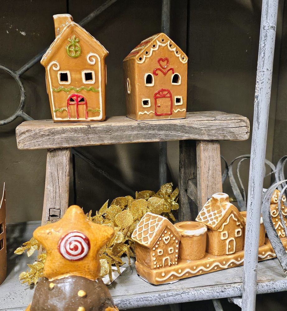 Perníková LED chaloupka Gingerbread Cott - 8*8*12 cm