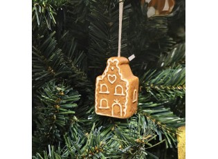 Závěsná ozdoba perníková chaloupka Gingerbread Cott - 4*4*6 cm