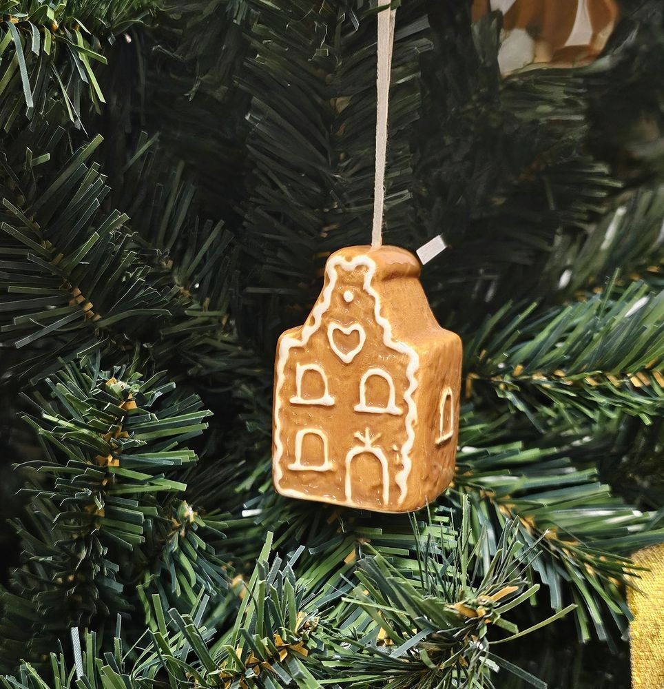 Závěsná ozdoba perníková chaloupka Gingerbread Cott - 4*4*6 cm