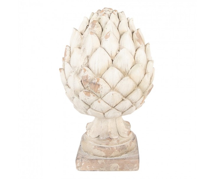 Béžová antik dekorace šiška na podstavci - Ø 23*41 cm Clayre & Eef