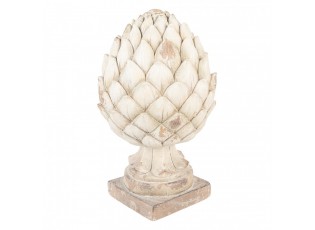 Béžová antik dekorace šiška na podstavci - Ø 23*41 cm
