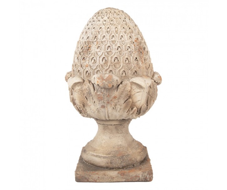 Béžová antik dekorace šiška na podstavci - 27*27*45 cm Clayre & Eef