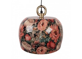 Barevné kovové závěsné světlo s květy Margo - Ø26*25 cm E27/max 1*25W