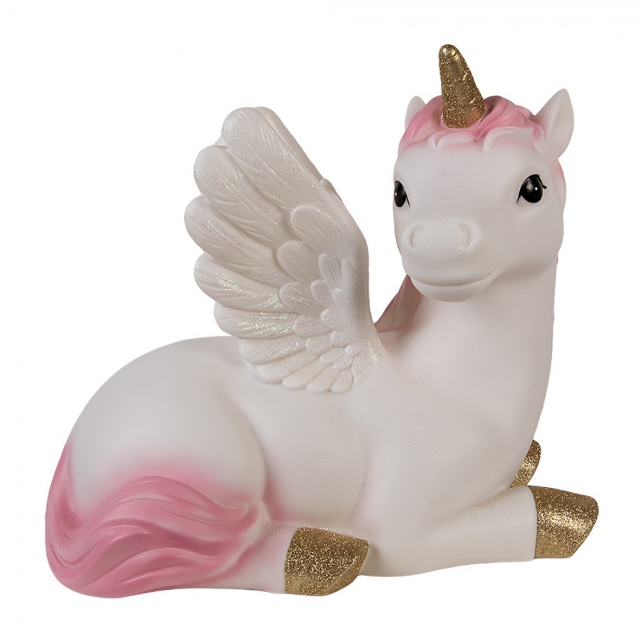 Dětská stolní LED lampička bílý jednorožec Unicorn - 41*25*40 cm