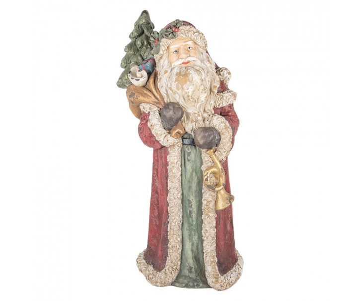 Červená vánoční dekorace Santa - 35*28*83 cm Clayre & Eef