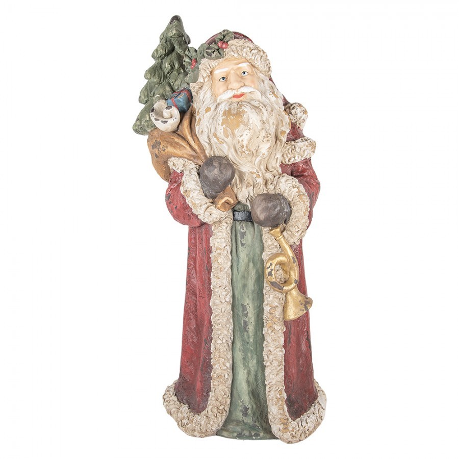 Červená vánoční dekorace Santa - 35*28*83 cm