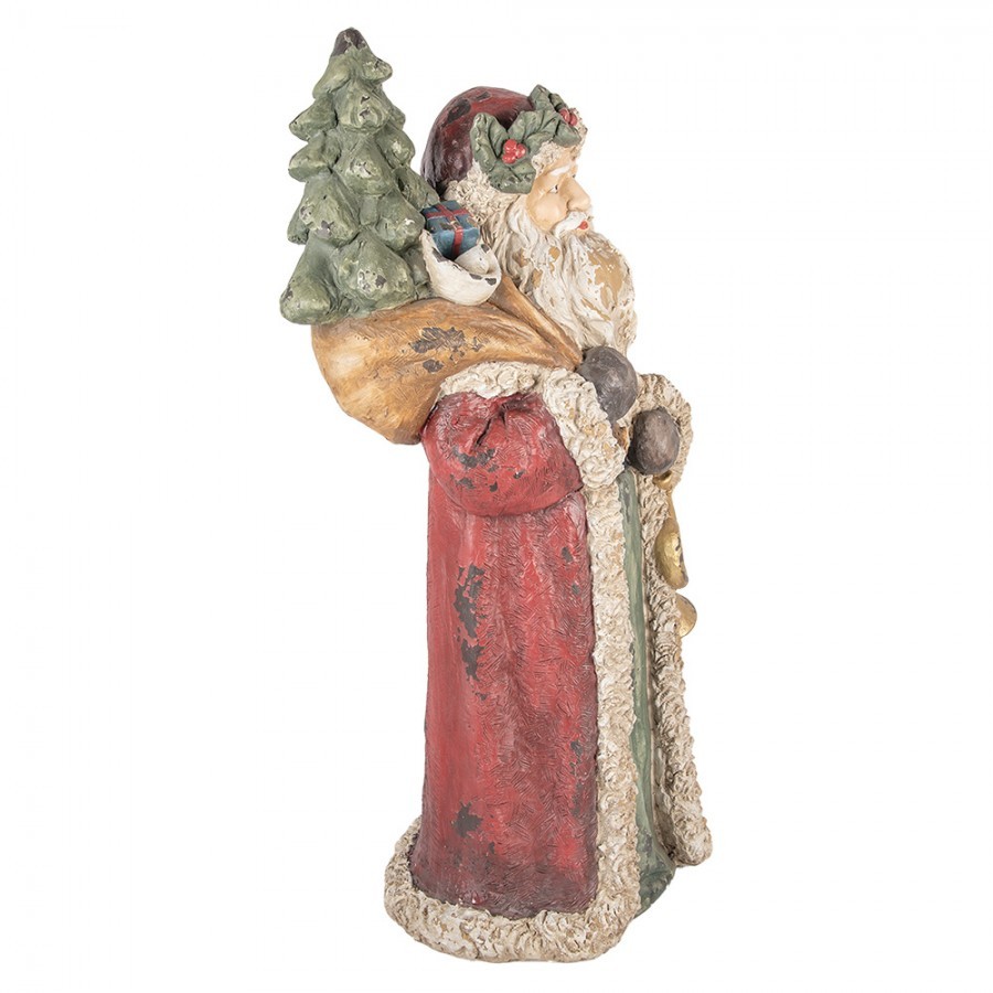Červená vánoční dekorace Santa - 35*28*83 cm
