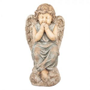 Béžová dekorační antik socha anděla Angel - 32*23*56 cm