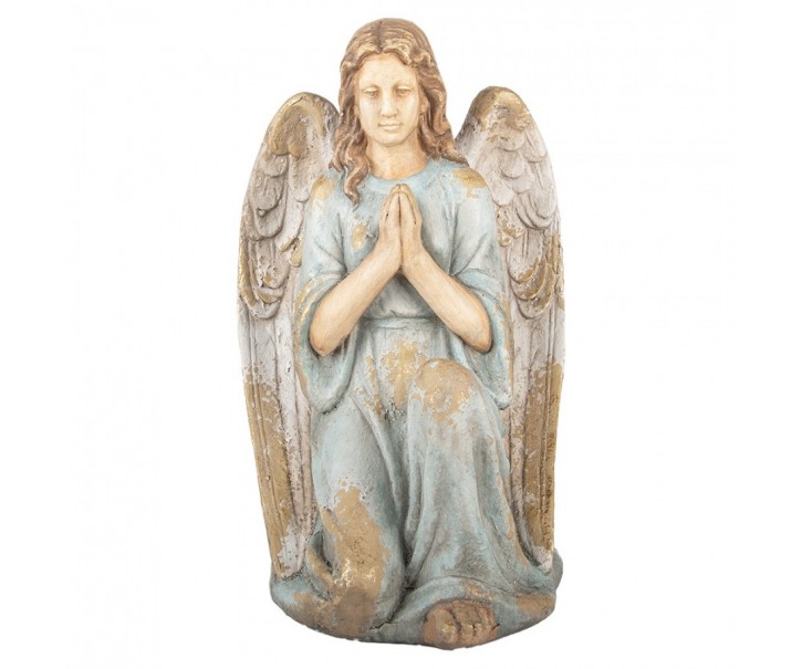 Béžová antik dekorace socha anděl Angel Baroque - 34*36*55 cm Clayre & Eef
