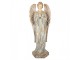 Béžová antik dekorace socha anděl Angel Vintage - 28*20*70 cm Clayre & Eef