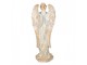 Béžová antik dekorace socha anděl Angel Vintage - 28*20*70 cm Clayre & Eef