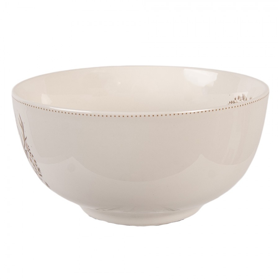 Bowl 500 Ml Beige Porcelain Deer - ? 14*7 cm / 500 ml