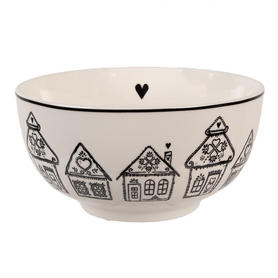 Miska s perníkovými chaloupkami Gingerbread Bliss - Ø 14*7 cm / 500 ml